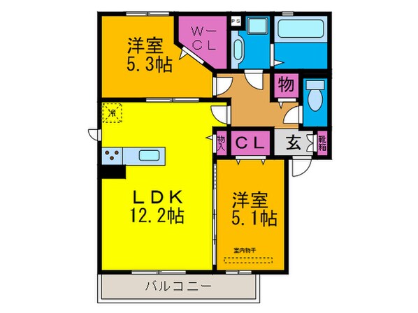 エスポワールの物件間取画像